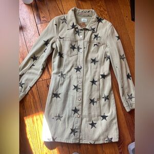 NWT denim jacket/coat with stars! Excellent condition- medium size